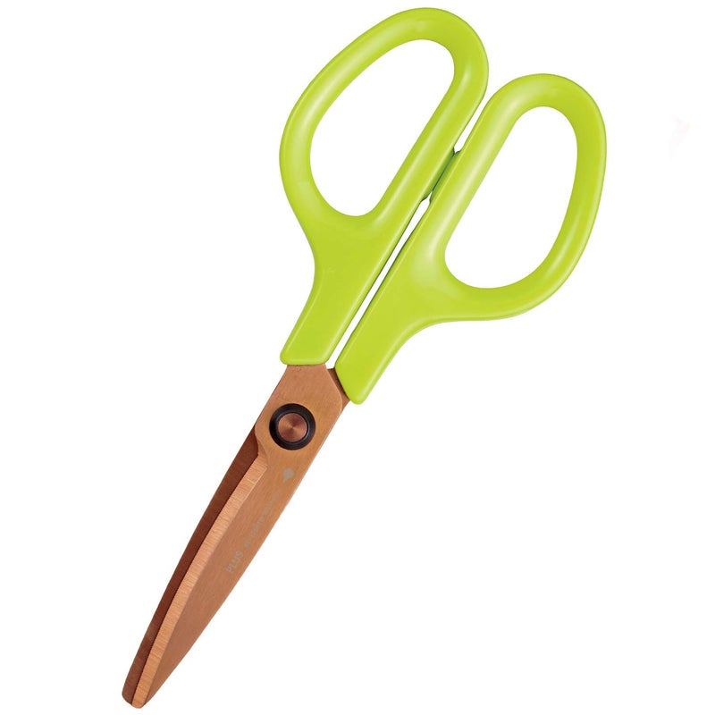 Plus Fit Cut Curve Titanium Scissors with Micro-Serrated Blade, Green, 34555 - Image 1